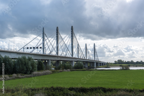 The Tacitus bridge (Tacitusbrug) over the river Waal between the villages Ewijk and Herveld, the Netherlands © Mike Wiering