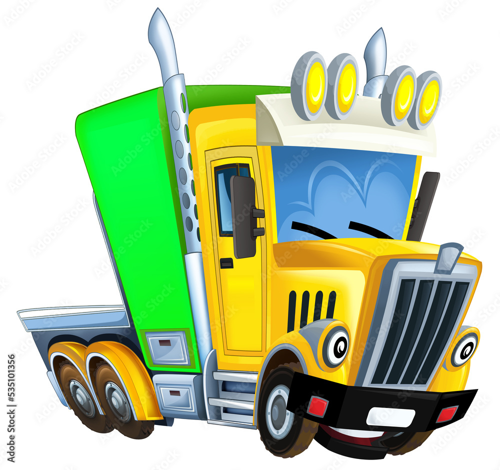cartoon industry truck isolated illustration for children cartoon industry truck isolated illustration for children