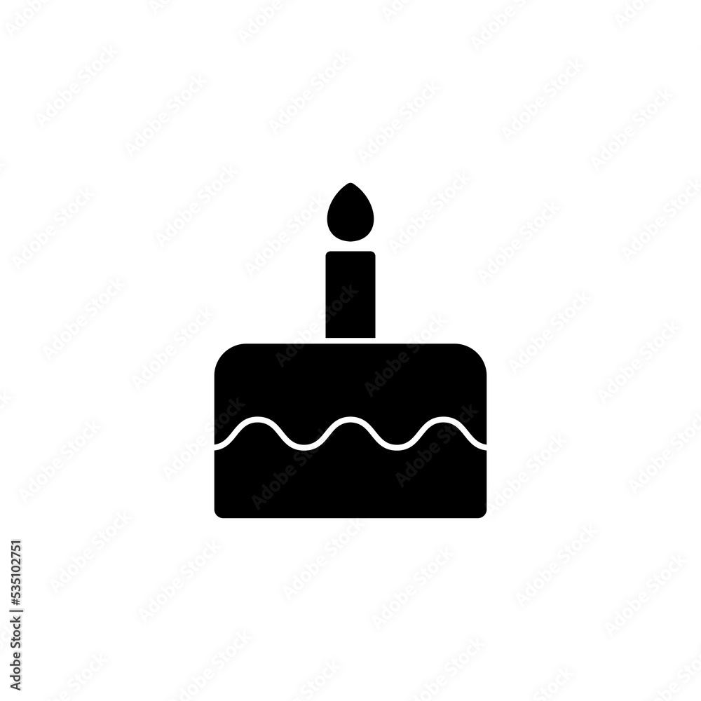 Cake icon vector for web and mobile app. Cake sign and symbol. Birthday cake icon Cake icon vector for web and mobile app. Cake sign and symbol. Birthday cake icon