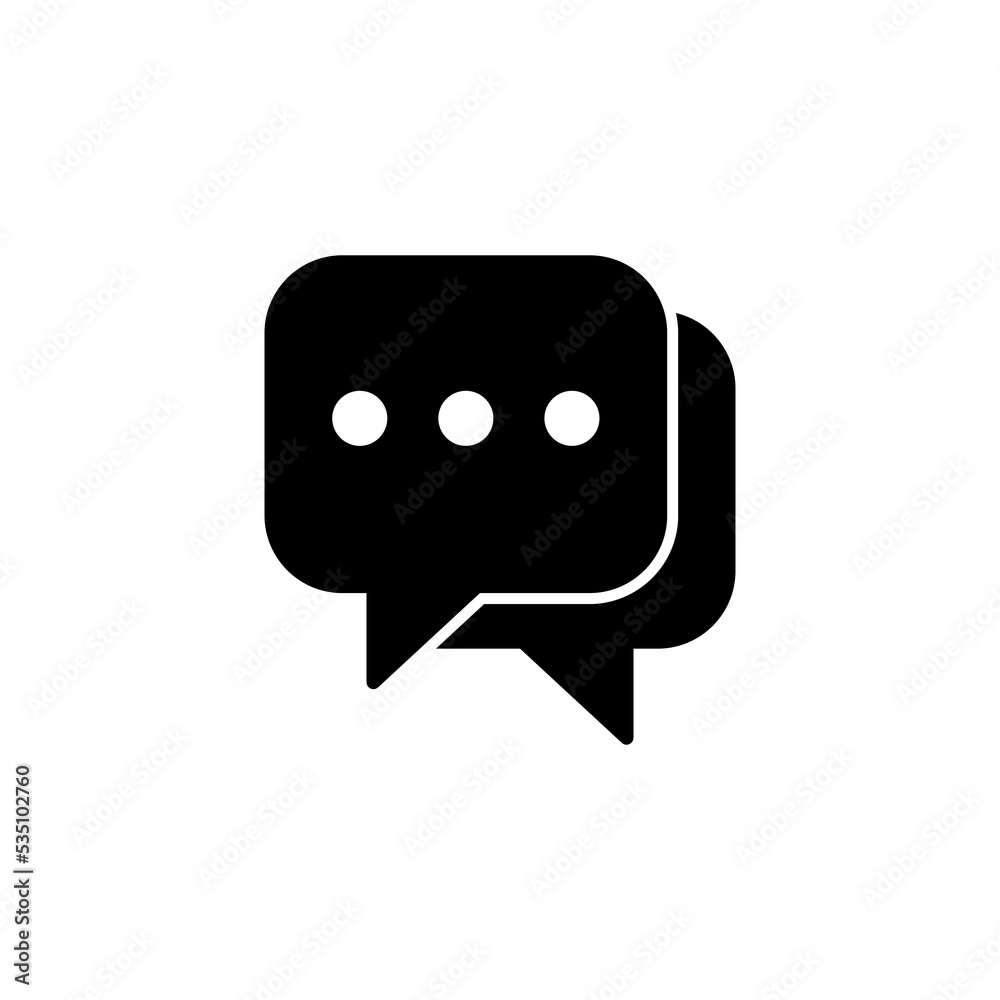 Chat icon vector for web and mobile app. speech bubble sign and symbol. comment icon. message Chat icon vector for web and mobile app. speech bubble sign and symbol. comment icon. message