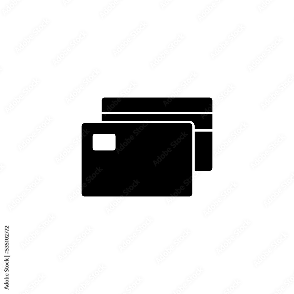 Credit card icon vector for web and mobile app. Credit card payment sign and symbol