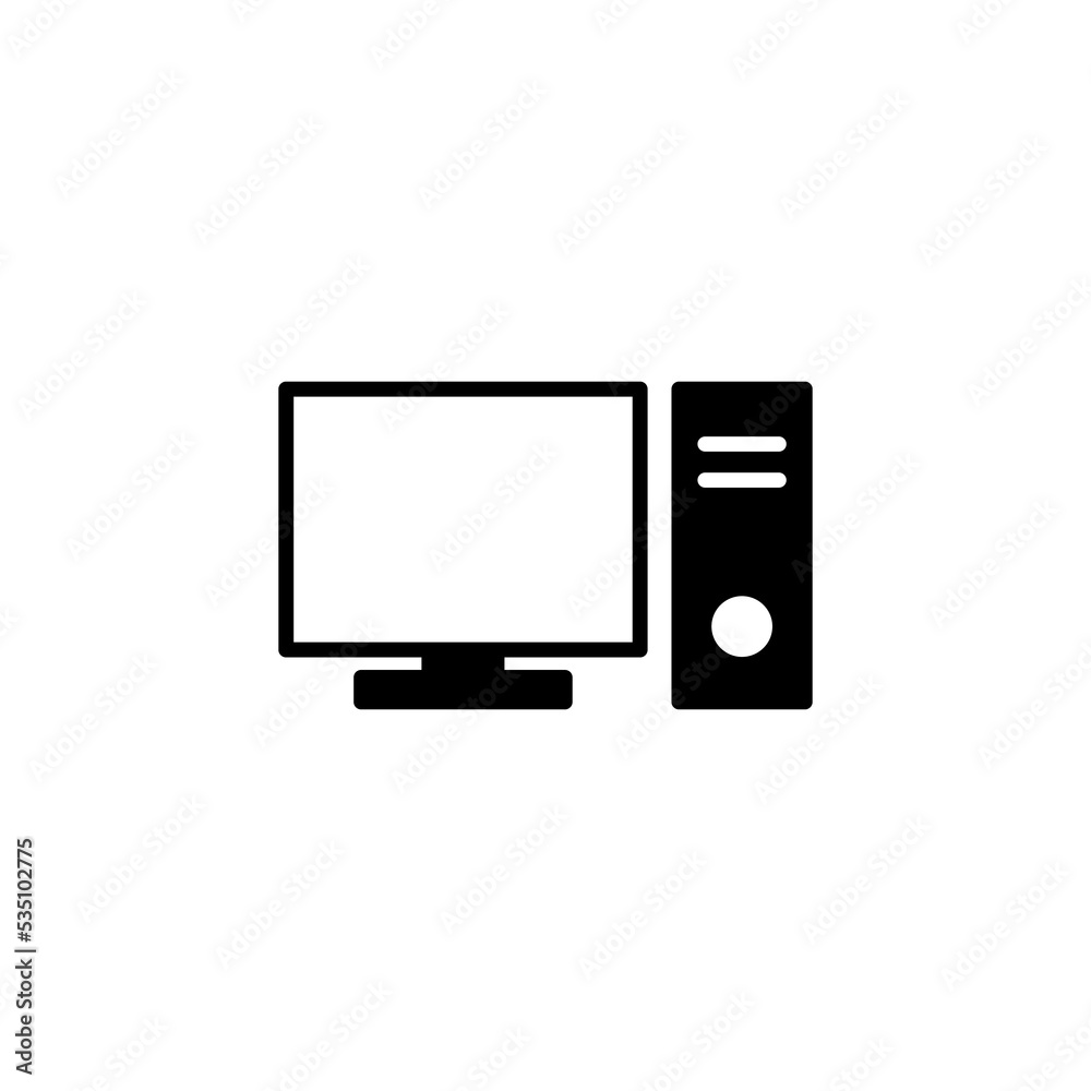 Computer icon vector for web and mobile app. computer monitor sign and symbol Computer icon vector for web and mobile app. computer monitor sign and symbol