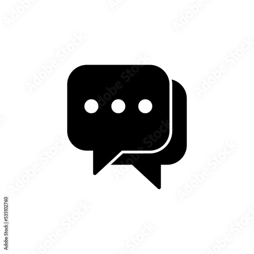 Chat icon vector for web and mobile app. speech bubble sign and symbol. comment icon. message