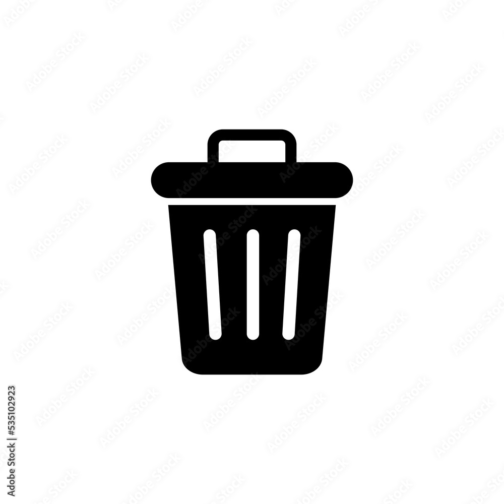 Trash icon vector for web and mobile app. trash can icon. delete sign and symbol. Trash icon vector for web and mobile app. trash can icon. delete sign and symbol.