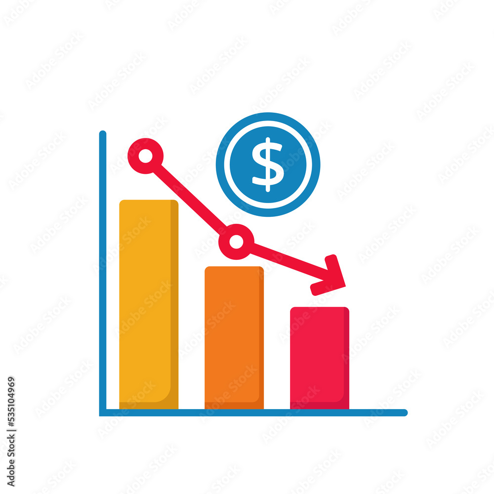 Inflation icon with flat style isolated on white background Inflation icon with flat style isolated on white background