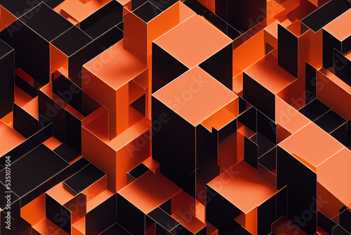 orange and black abstract shapes background wallpaper