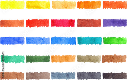 Wallpaper Mural Watercolor stripe brush colorful rainbow palette spot background Torontodigital.ca
