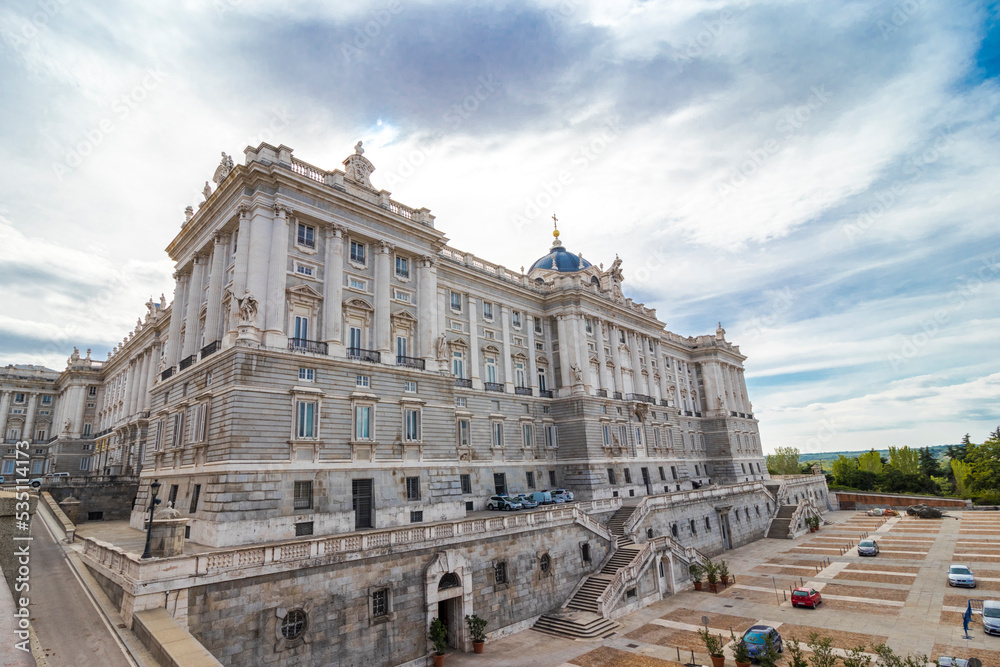 Palacio Real de Madrid (The Royal Palace), the official residence of the Spanish Royal Family, Madrid, Spain.