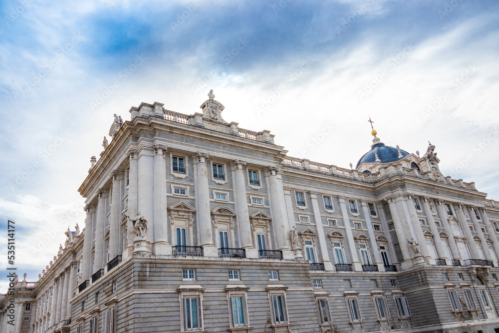Palacio Real de Madrid (The Royal Palace), the official residence of the Spanish Royal Family, Madrid, Spain.