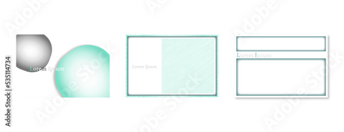 手書きのような線、グラデーションのベクターイラスト。結婚式の招待状、セミナー、名刺やポストカード、メモ帳の表紙などに使えそうな、シンプルで立体的なデザイン。グラフィック背景。