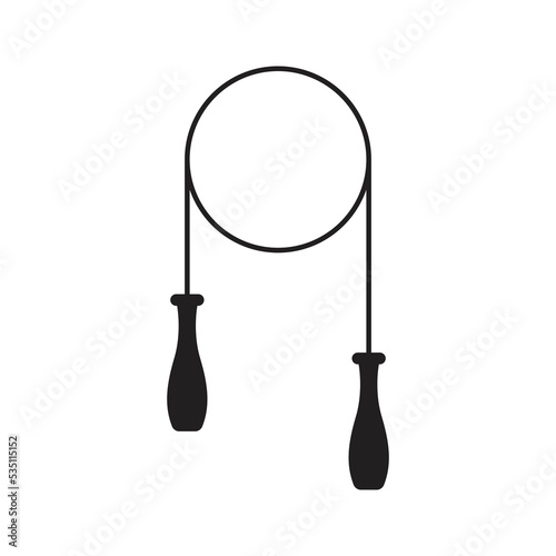 Skipping rope exercise icon design. Jumping rope Icon. isolated on the white background. Vector Illustration