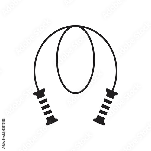 Skipping rope exercise icon design. Jumping rope Icon. isolated on the white background. Vector Illustration