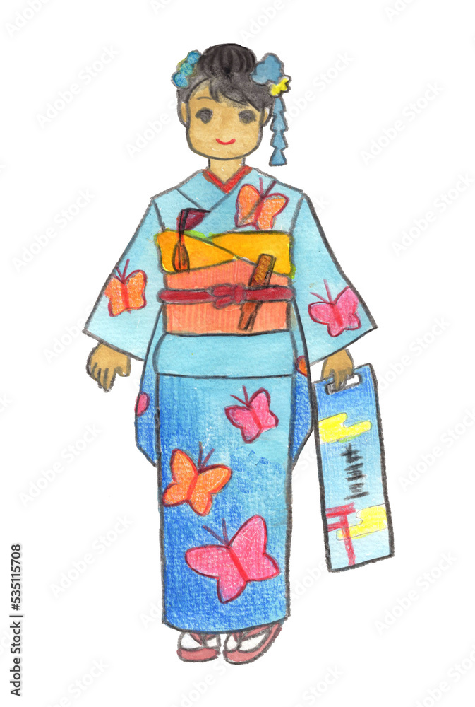 七五三の7才の女の子