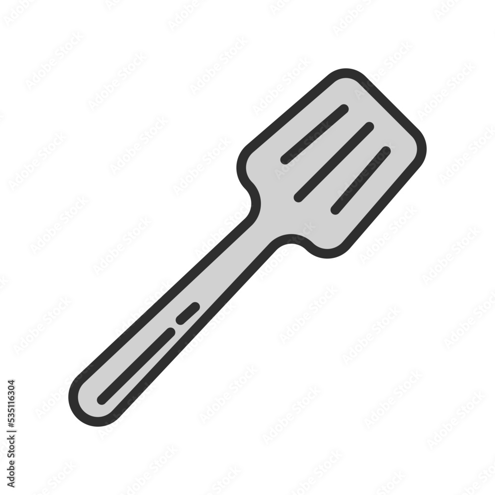 Spatula Kitchen Set Tool Icon Flat Design Spatula Kitchen Set Tool Icon Flat Design