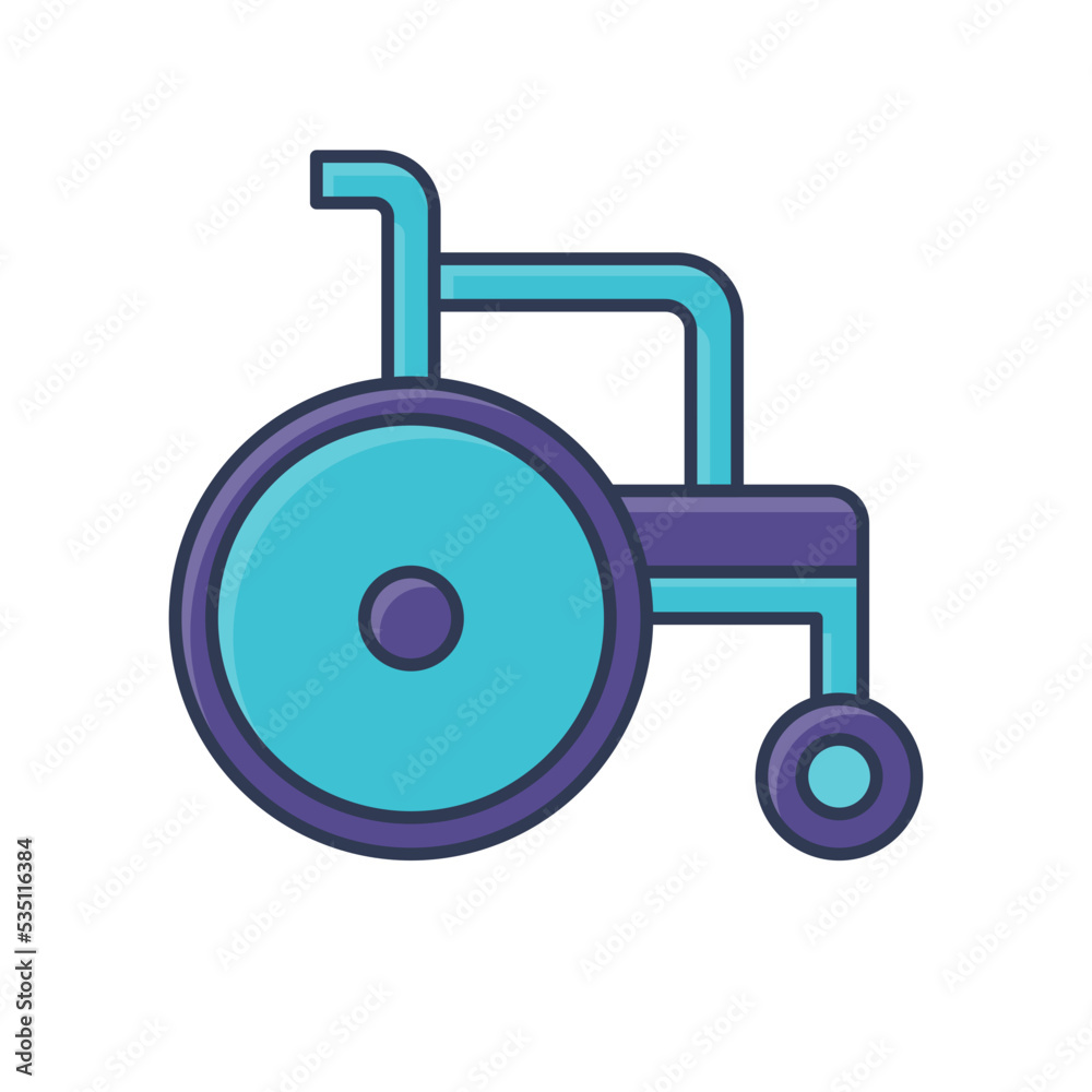 Wheel Chair World Humanitarian Day Icon Flat Design Wheel Chair World Humanitarian Day Icon Flat Design
