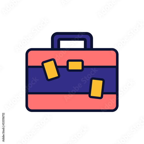 Travel Bag Element Icon Illustration. Hotel and Travel Icon Set. Hotel and Travel Icon Set for Web Apps, Apartment, Rent, Travel, Isolated Vector