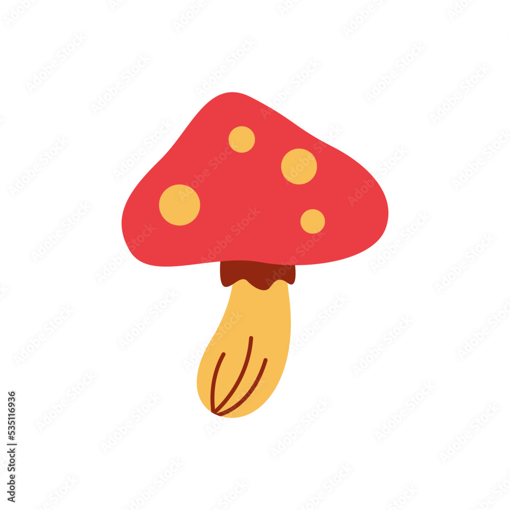 Autumn Floral Mushroom Illustration