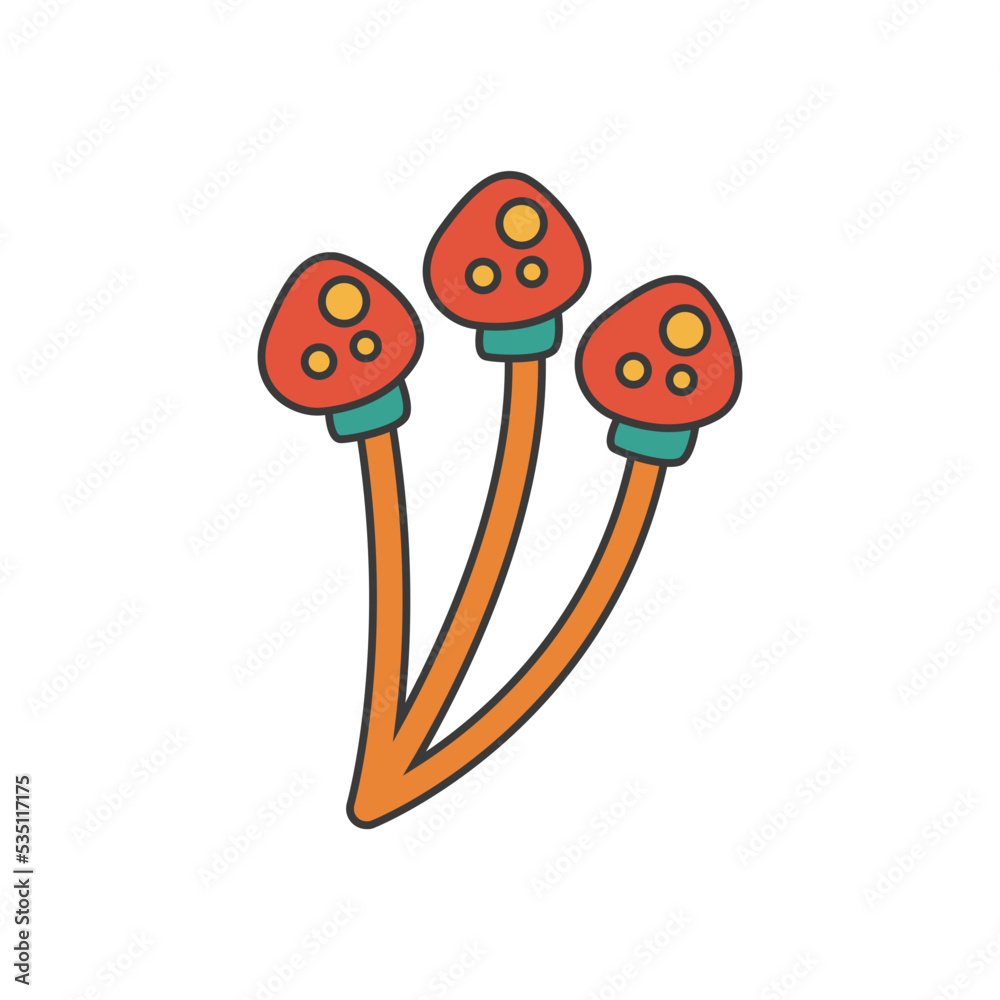 Autumn Floral Mushroom Illustration Autumn Floral Mushroom Illustration