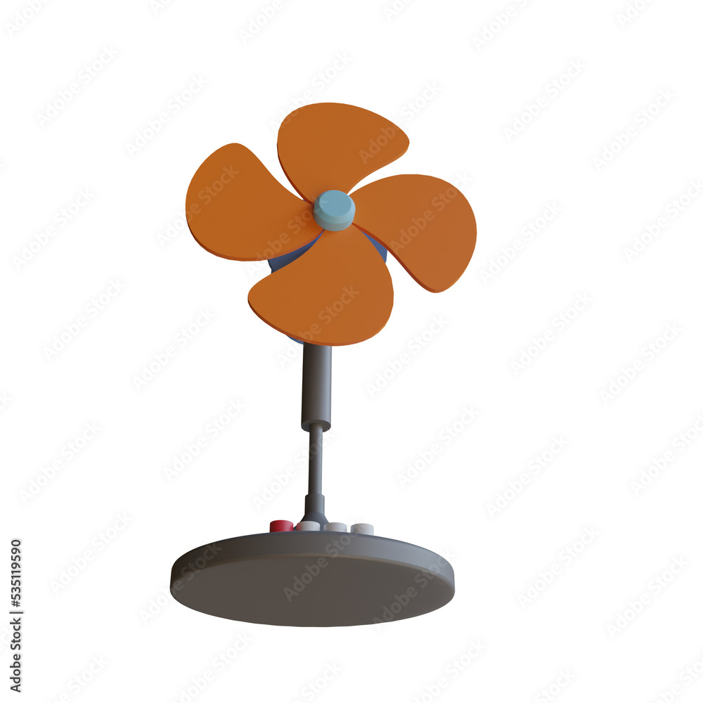 3d render illustration fan