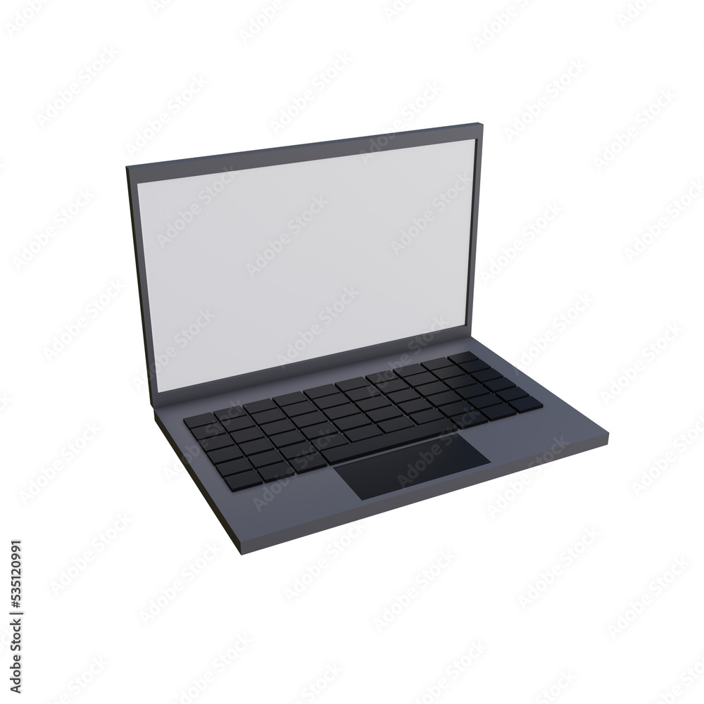 3d render illustration laptop 3d render illustration laptop