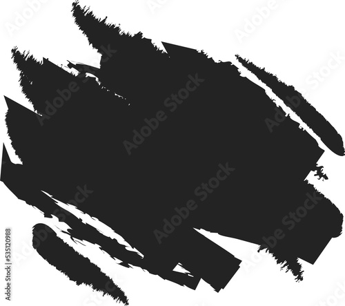 Grungy brush stroke texture ink element