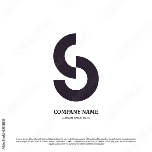 Creative monogram letter S, SC or CC logo design vector 