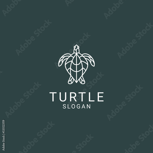 Turtle logo desing icon vector