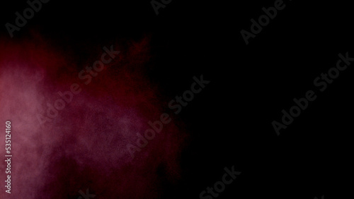 Scene glowing blue,red smoke. Atmospheric smoke, abstract color background. Royalty high-quality free stock of Vibrant colors spectrum. Blue, red mist or smog moves on black background