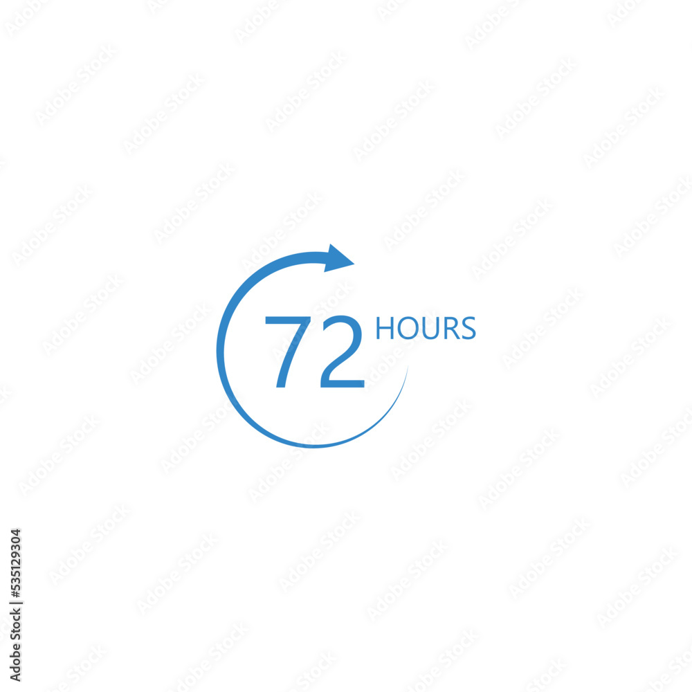 sign of 72 clock arrow hours logo sign of 72 clock arrow hours logo