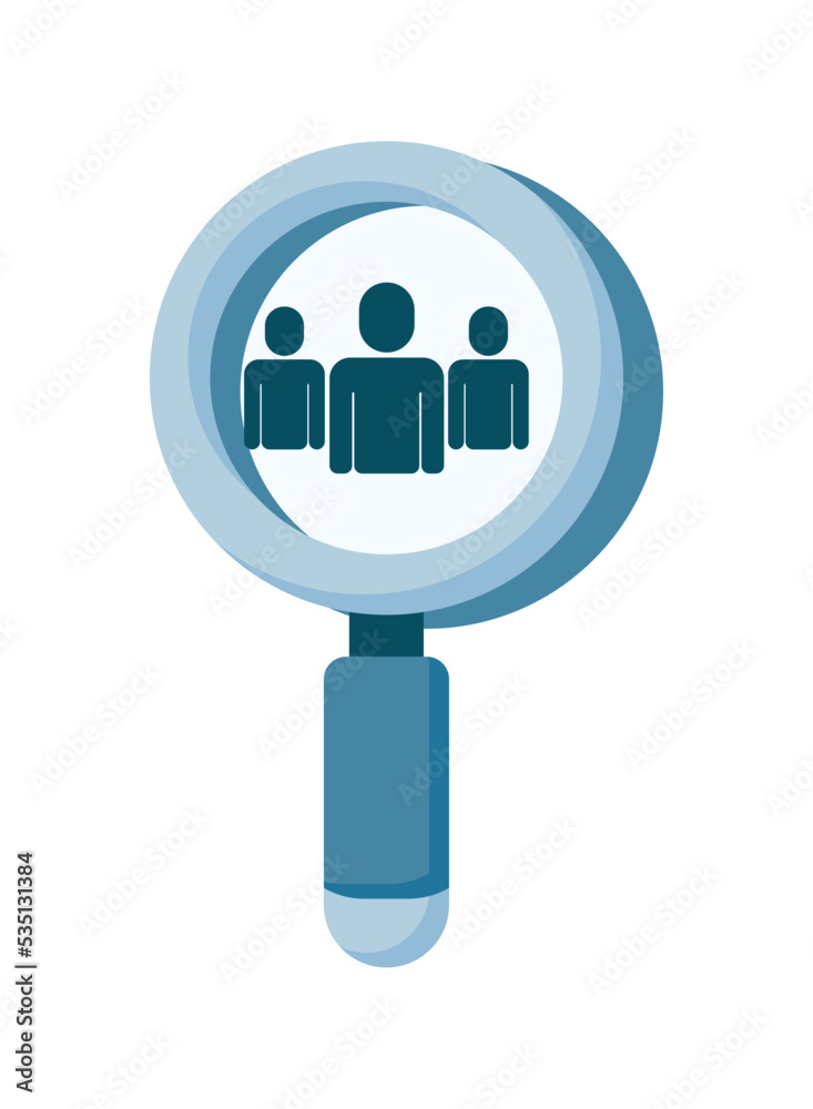 job search, magnifier and people
