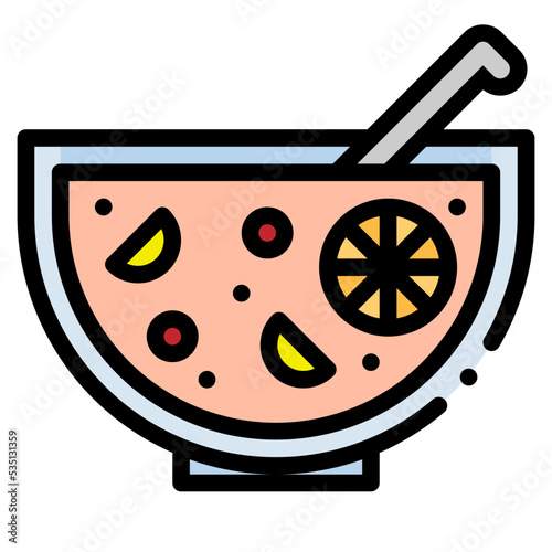 alcoholic drinks Filled Outline icon