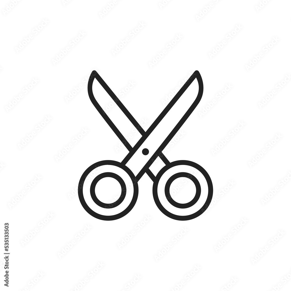Simple Scissor Line Icon Symbol Element Simple Scissor Line Icon Symbol Element