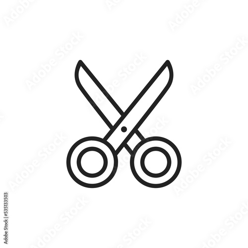 Simple Scissor Line Icon Symbol Element