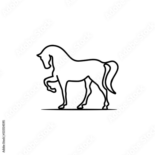 Isolated silhouette of a horse. Horse. Vector illustration.