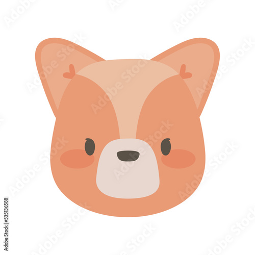 fox face cute animal