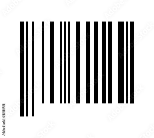 Simple fake bar code line PNG image.