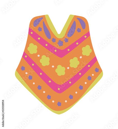 mexican poncho icon