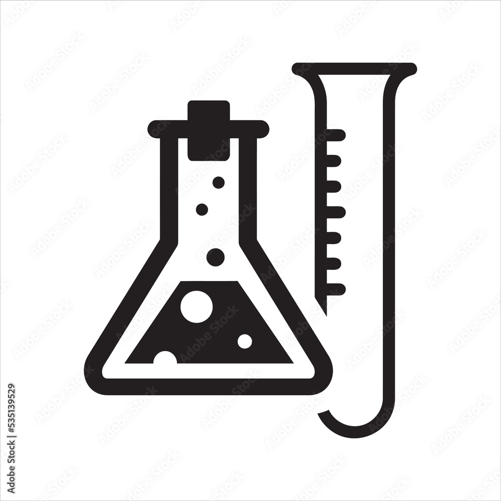 Biology laboratory icon. Vector and glyph Biology laboratory icon. Vector and glyph