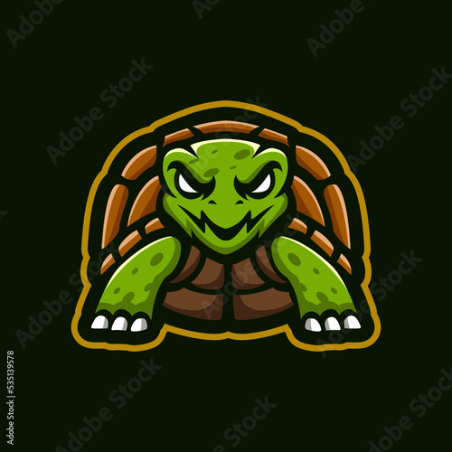 turtle mascot logo gaming illustration vector