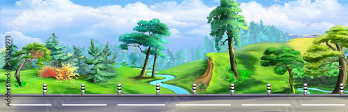 Scenic view of road passing through rural landscape