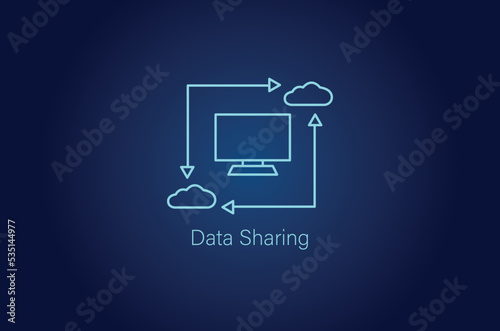 data sharing icon vector illustration 