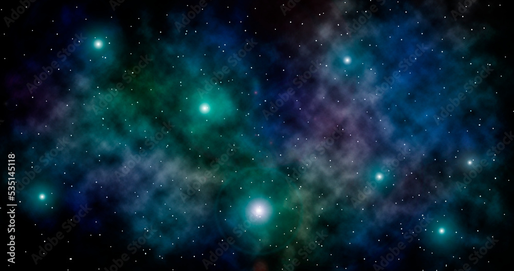 Colorful constellation in deep space