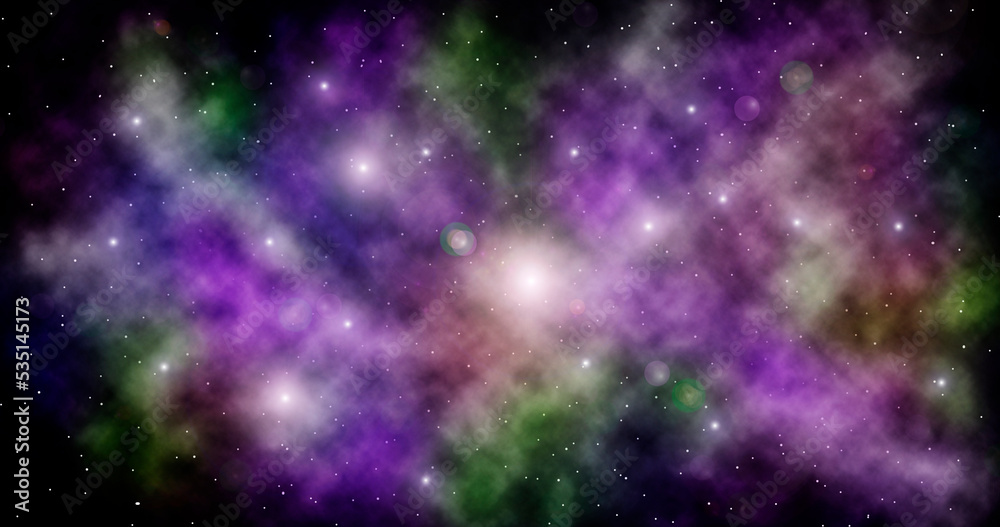 Science wallpaper with colorful constellation and stars