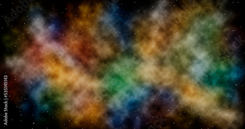 Science wallpaper with colorful galaxy