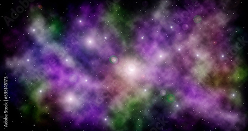 Science wallpaper with colorful constellation and stars