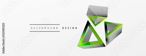 Triangle abstract background. 3d vector basic shape technology or business concept composition. Trendy techno business template for wallpaper, banner, background or landing Free Download Triangle abstract background. 3d vector basic shape technology or business concept composition. Trendy techno business template for wallpaper, banner, background or landing - GFXLoad