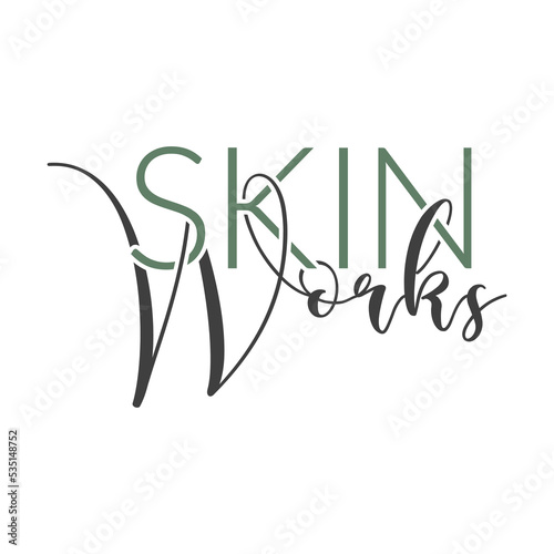 Skin Works text design vector illistration.