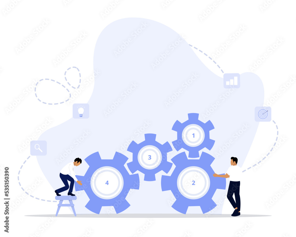 Processing concept illustration. Suitable for landing page, ui, web, App intro card, editorial, flyer, and banner Processing concept illustration. Suitable for landing page, ui, web, App intro card, editorial, flyer, and banner