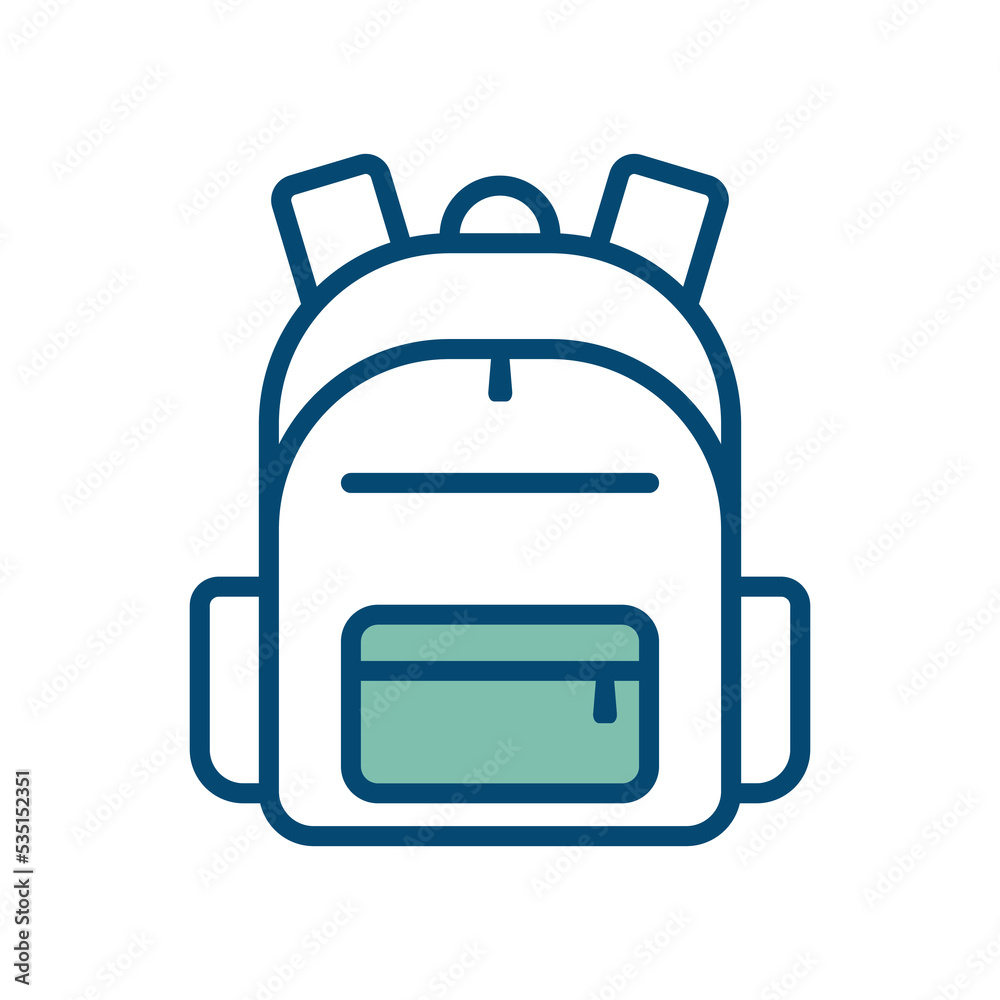 school bag icon vector design template in white background school bag icon vector design template in white background