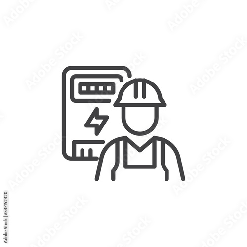 Electrician line icon